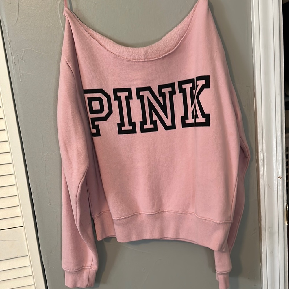 Pink off shoulder sweater